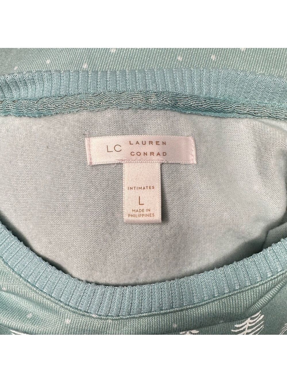 Lauren Conrad Intimates Womens Llama Print Long Sleeve Sleep Top Size Large - Picture 4 of 5